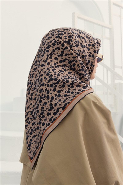 Silk Home Twill İpek Eşarp - 11412-27 Vizon Siyah
