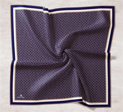 Silk Home Twill İpek Eşarp - 11414-02 Lacivert Vizon