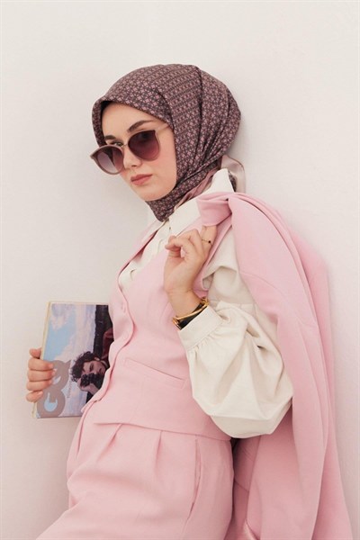 Silk Home Twill İpek Eşarp - 11414-09 Gülkurusu