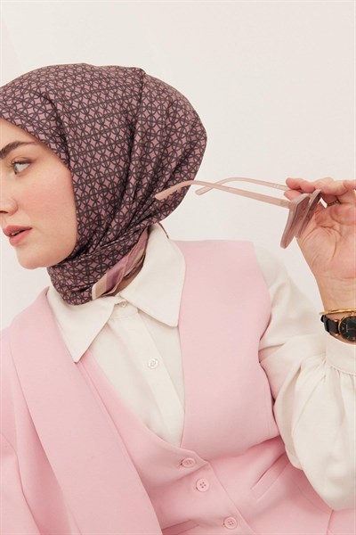 Silk Home Twill İpek Eşarp - 11414-09 Gülkurusu