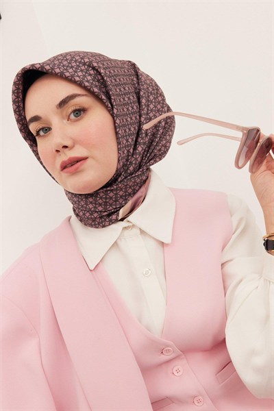 Silk Home Twill İpek Eşarp - 11414-09 Gülkurusu