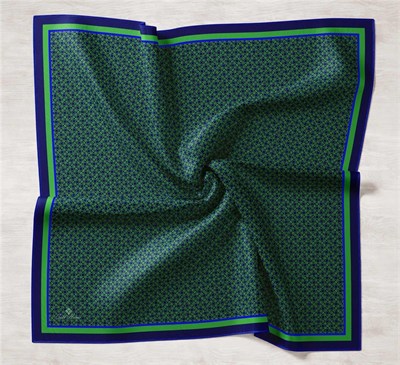 Silk Home Twill İpek Eşarp - 11414-31 Lacivert Zümrüt