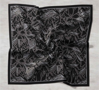 Silk Home Twill İpek Eşarp - 11419-39 Siyah Füme