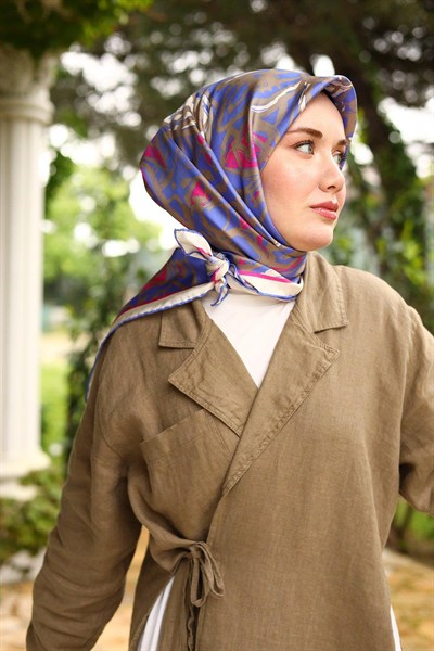 Silk Home Twill İpek Eşarp - 11419-69 Morcivert