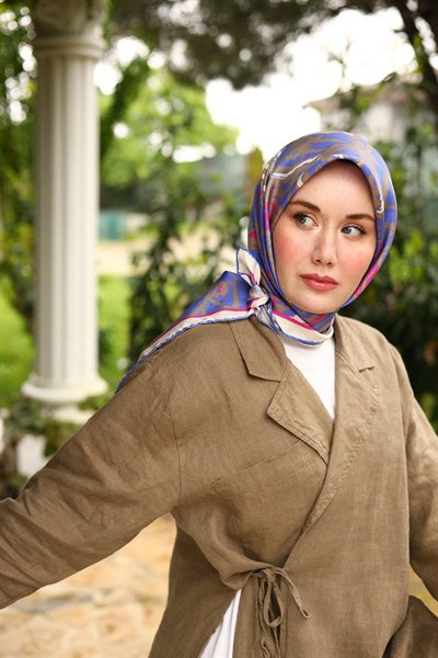 Silk Home Twill İpek Eşarp - 11419-69 Morcivert