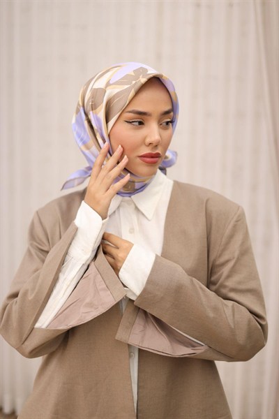 Silk Home Twill İpek Eşarp - 11439-17 Lila