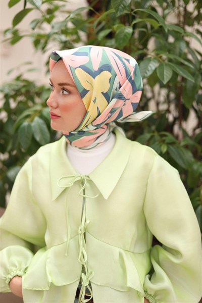 Silk Home Twill İpek Eşarp - 11439-22 Çağla