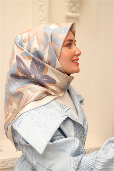 Silk Home Twill İpek Eşarp - 11439-27 Taş