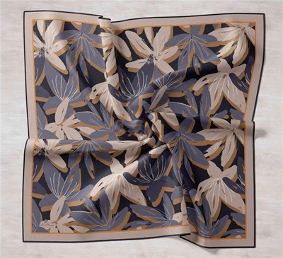 Silk Home Twill İpek Eşarp - 11439-37 Vizon Mavi
