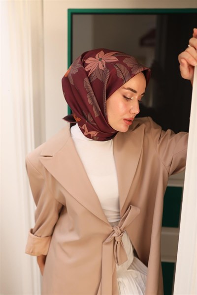 Silk Home Twill İpek Eşarp - 11441-06 Vişne