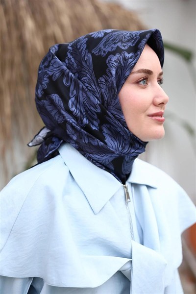 Silk Home Twill İpek Eşarp - 11468-05 Lacivert