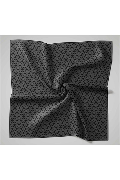 Silk Home Twill İpek Eşarp - 11479-07 Siyah Füme