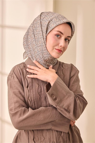 Silk Home Twill İpek Eşarp - 11479-13 Vizon Ekru