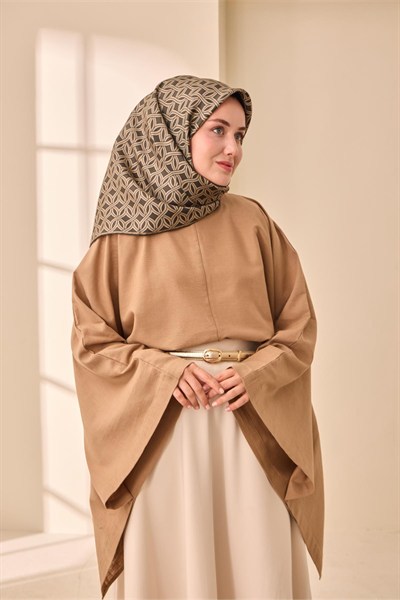 Silk Home Twill İpek Eşarp - 11479-31 Yeşil Bej
