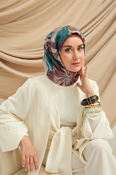 Silk Home Twill İpek Eşarp - 11480-72 Pudra Mavi