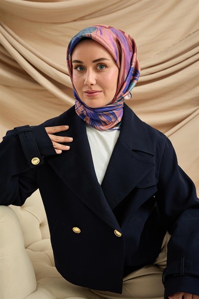 Silk Home Twill İpek Eşarp - 11480-75 Saks Vizon