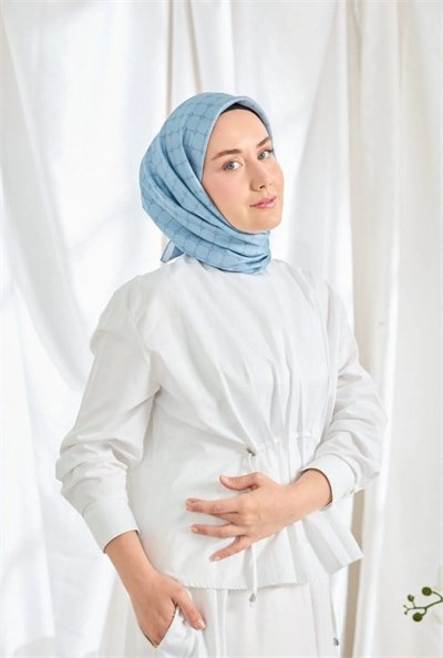 Silk Home Twill İpek Eşarp - 11539-01 Bebe Mavi