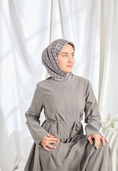 Silk Home Twill İpek Eşarp - 11539-02 Koyu Gri