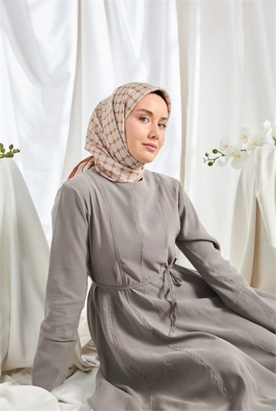 Silk Home Twill İpek Eşarp - 11539-05 Taş