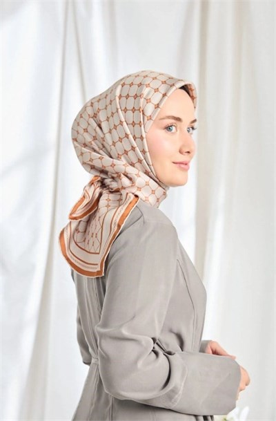 Silk Home Twill İpek Eşarp - 11539-05 Taş