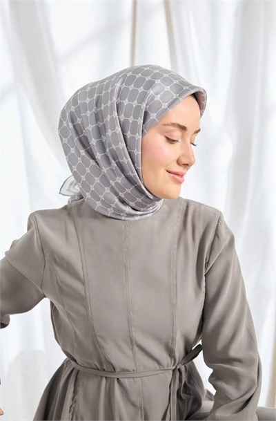 Silk Home Twill İpek Eşarp - 11539-08 Açık Gri