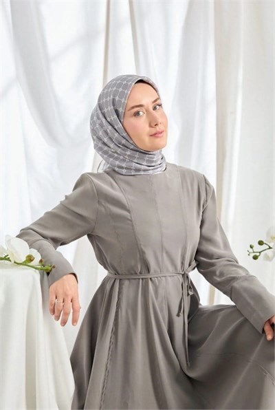 Silk Home Twill İpek Eşarp - 11539-08 Açık Gri