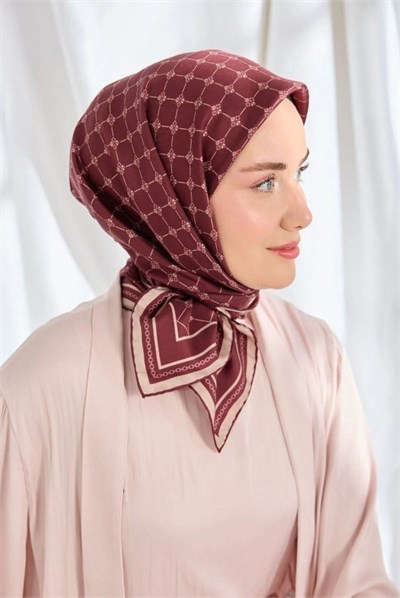 Silk Home Twill İpek Eşarp - 11539-09 Bordo
