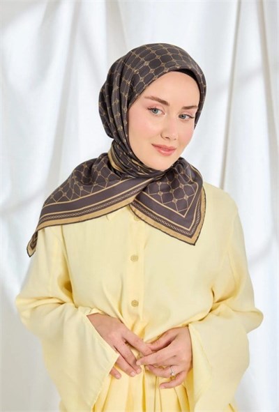 Silk Home Twill İpek Eşarp - 11539-11 Acı Kahve