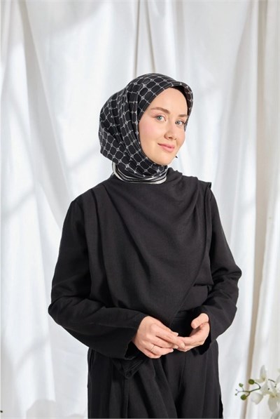 Silk Home Twill İpek Eşarp - 11539-12 Siyah
