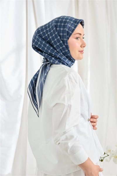 Silk Home Twill İpek Eşarp - 11539-13 Lacivert