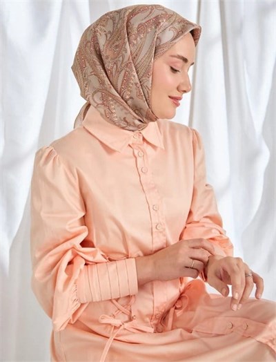 Silk Home Twill İpek Eşarp - 11542-03 Gri