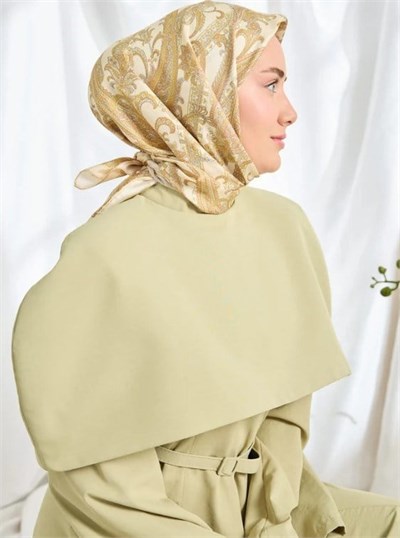 Silk Home Twill İpek Eşarp - 11542-12 Krem