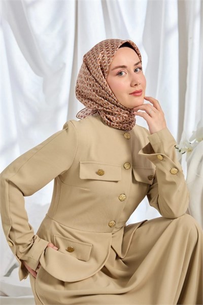 Silk Home Twill İpek Eşarp - 11547-01 Sütlü Kahve
