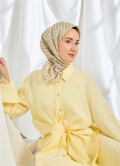 Silk Home Twill İpek Eşarp - 11547-09 Krem