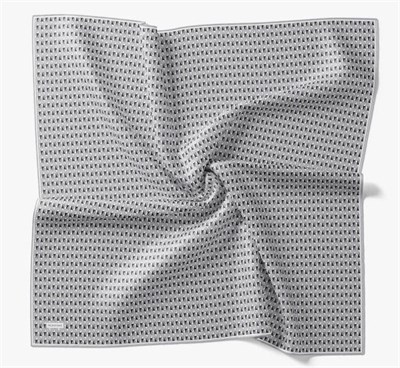 Silk Home Twill İpek Eşarp - 11547-13 Gri Siyah