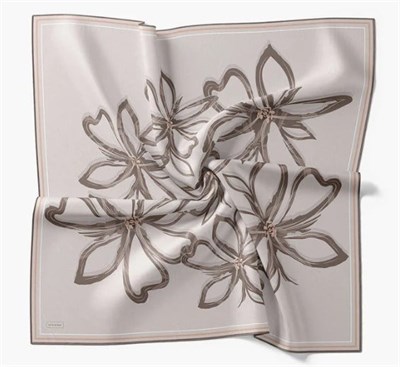 Silk Home Twill İpek Eşarp - 11548-02 Koyu Gri