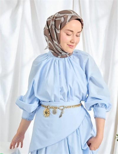 Silk Home Twill İpek Eşarp - 11548-07 Kahverengi