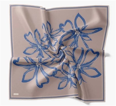 Silk Home Twill İpek Eşarp - 11548-17 Koyu Vizon