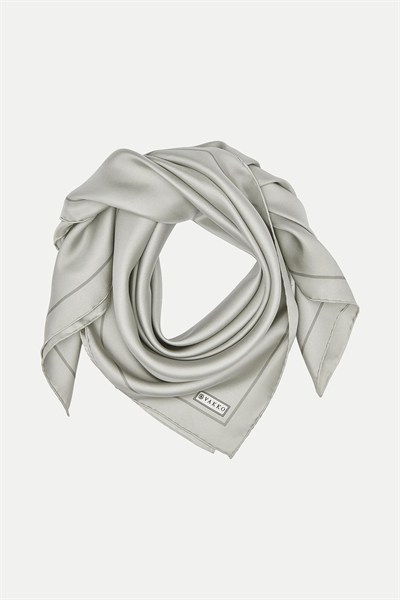 Vakko Düz Twill İpek Eşarp - Açık Taş
