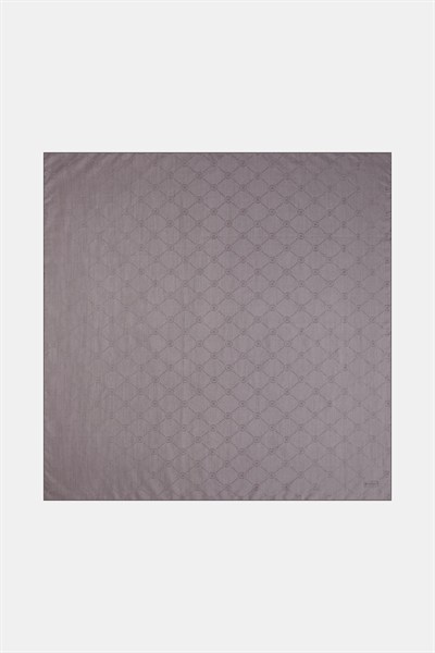 Vakko Pamuk İpek Eşarp - Monogram - Duman