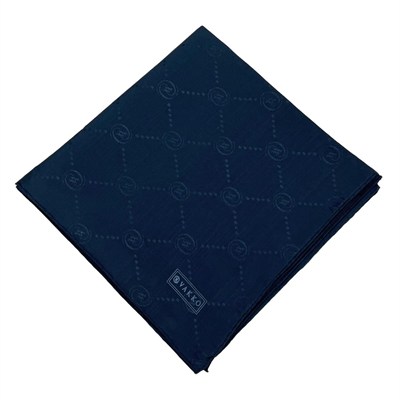 Vakko Pamuk İpek Eşarp - Monogram - Lacivert