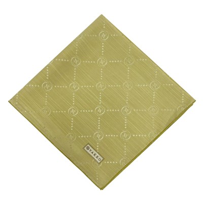 Vakko Pamuk İpek Eşarp - Monogram - Açık Yeşil