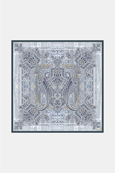 Vakko Twill İpek Eşarp - 2688-68 Lacivert