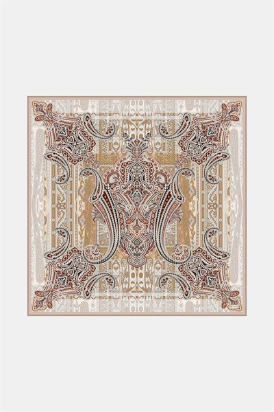 Vakko Twill İpek Eşarp - 2688-71 Bej