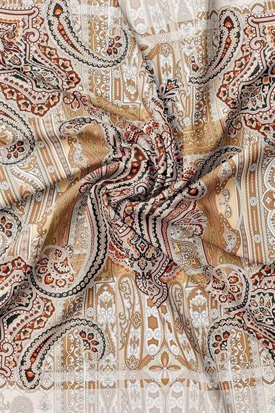 Vakko Twill İpek Eşarp - 2688-71 Bej