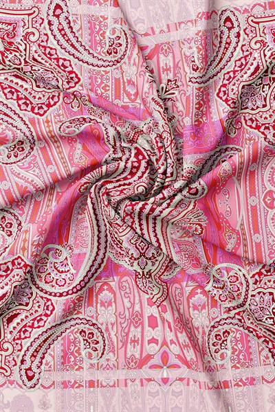 Vakko Twill İpek Eşarp - 2688-72 Kırmızı