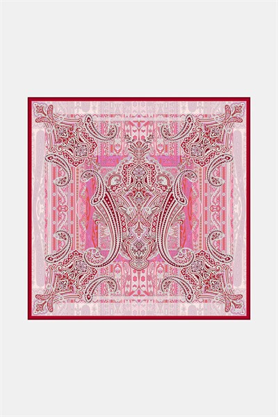 Vakko Twill İpek Eşarp - 2688-72 Kırmızı