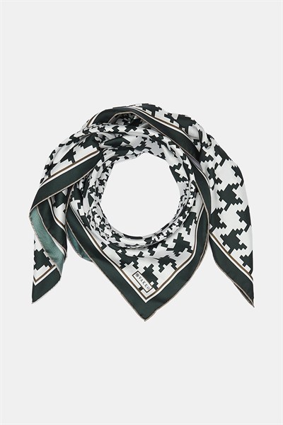 Vakko Twill İpek Eşarp - 27263 - Koyu Zümrüt