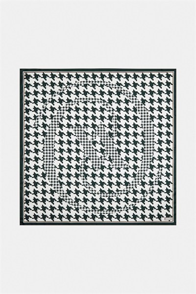 Vakko Twill İpek Eşarp - 27263 - Koyu Zümrüt