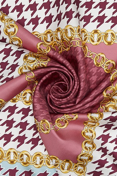 Vakko Twill İpek Eşarp - 36259 - Pembe